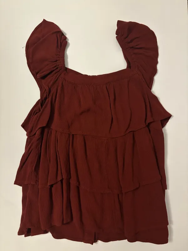 Maroon Layered Tank Top - Image 2