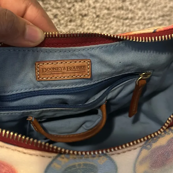 Y2K Vintage Dooney and Bourke Canvas Coated Small Shoulder Bag - Image 16