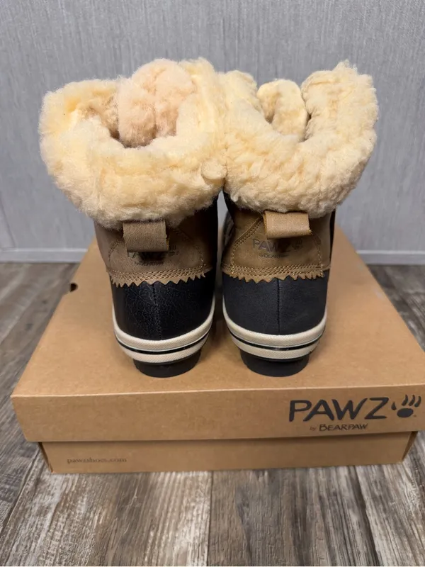 PAWZ Women’s Brown and Black Winter Duck Boots - Waterproof Lace-Up Size 9 - Image 6