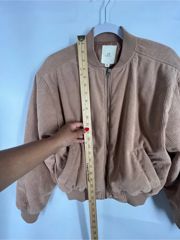 Thread & Supply Camel Corduroy‎ Bomber Jacket Size XS Tan - Image 10
