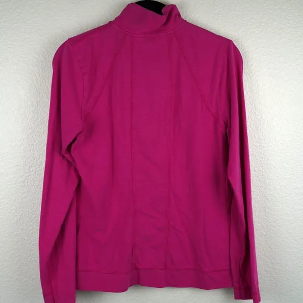 Lauren Ralph Lauren Quarter Zip Pullover Womens Medium Pink Mock Neck Activewear - Image 6