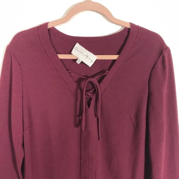 Charles Henry maroon‎ dress - Image 2