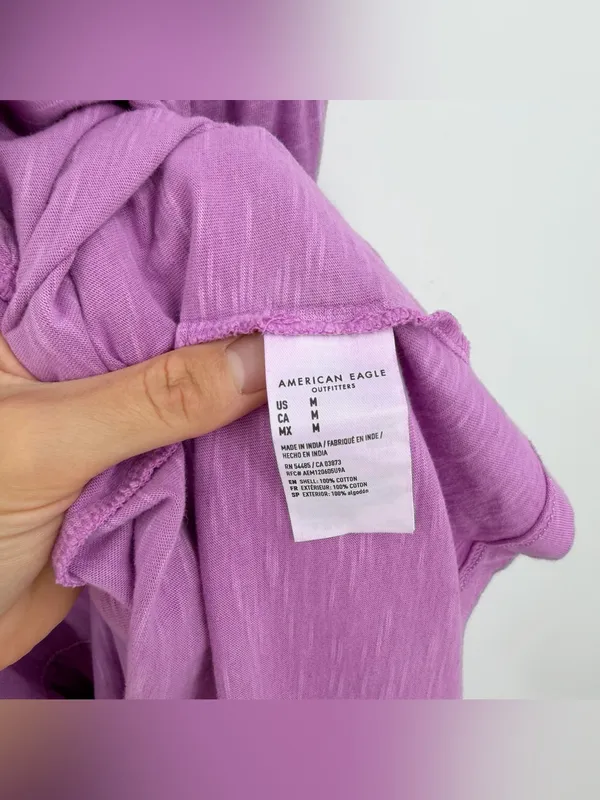 AMERICAN EAGLE Tiered Midi Dress Lilac Purple M - Image 5