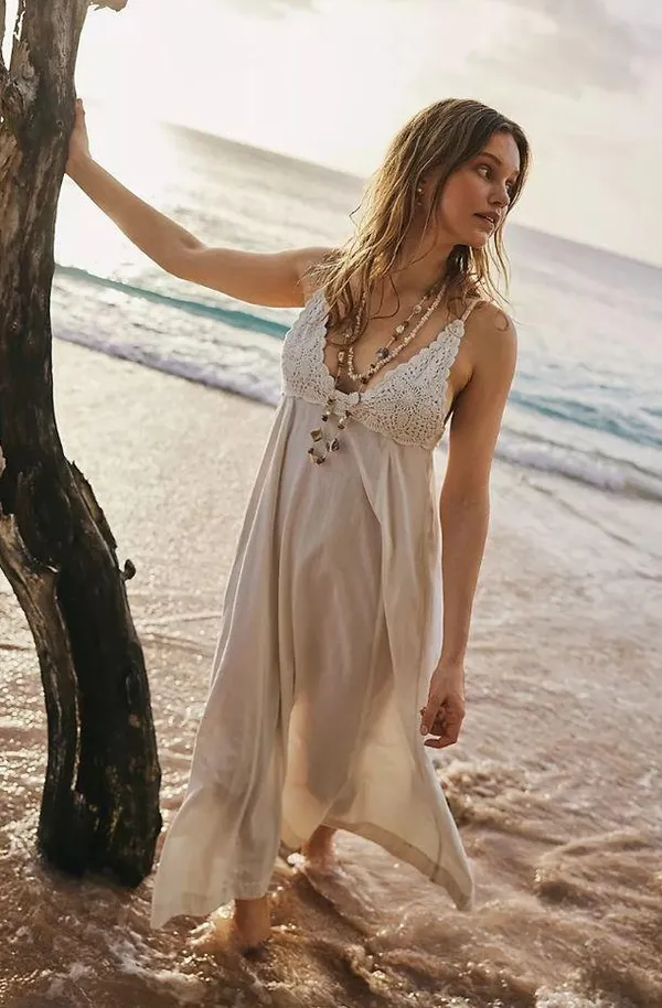 NWT Free People Lovey Maxi Color: Ivory Size S - Image 5
