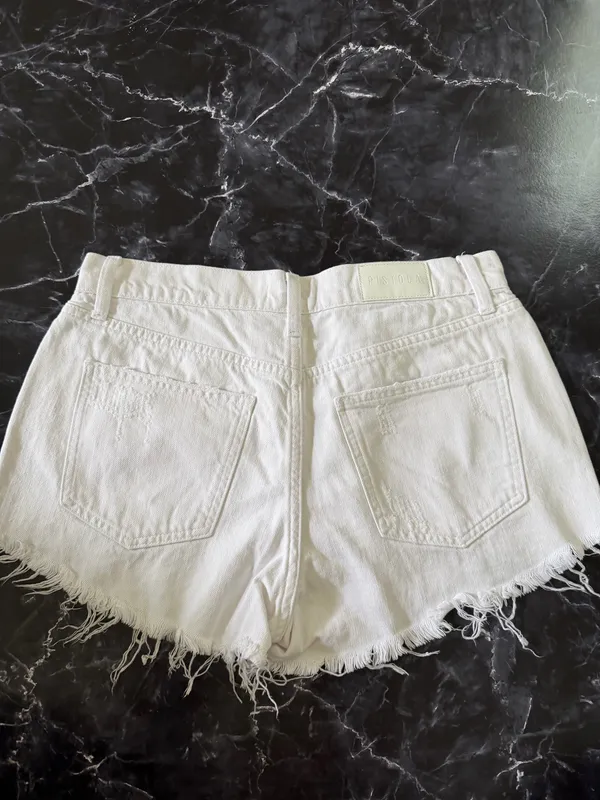 Pistola White Denim Shorts - Image 4