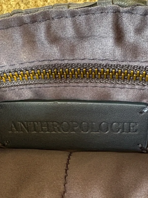 EUC Anthropologie Woven Clutch Handbag Blue - Image 9