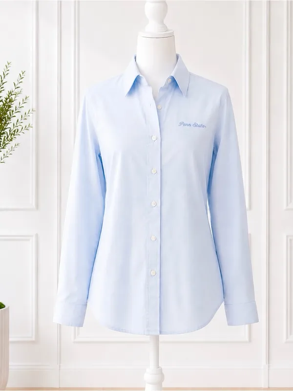Tommy Hilfiger Penn State Light Blue Button Down Shirt Women’s S Fall PreppyChic - Image 2