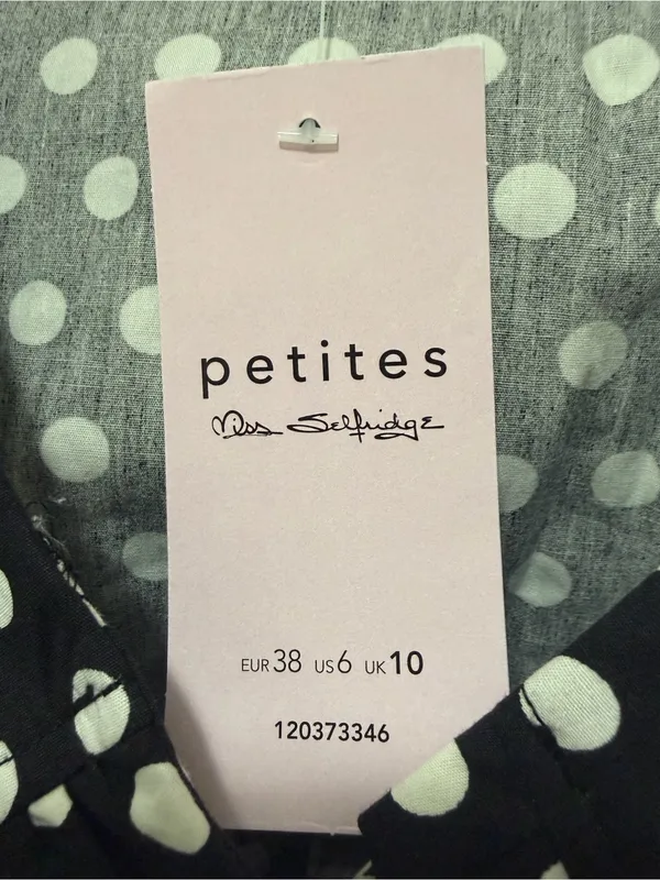 Miss Selfridge Petite Polka‎ Dot Print Mini Dress Sz. 6P NWT - Image 4