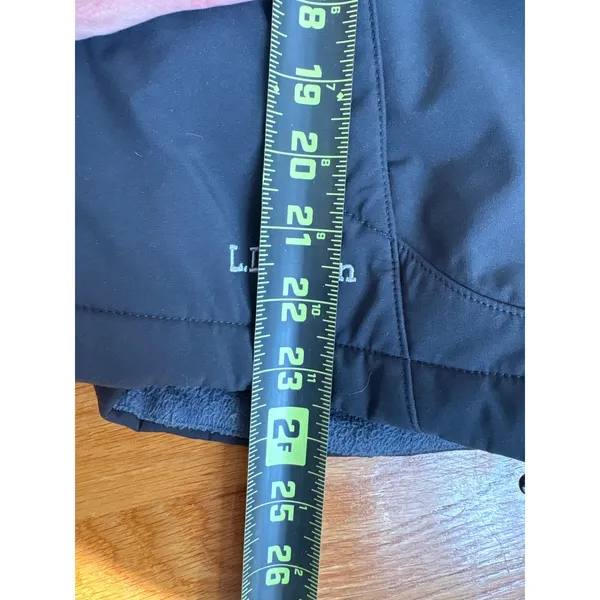 LL Bean Womens Black Softshell Fleece Lined Full Zip Jacket M Regular Size M - Image 6