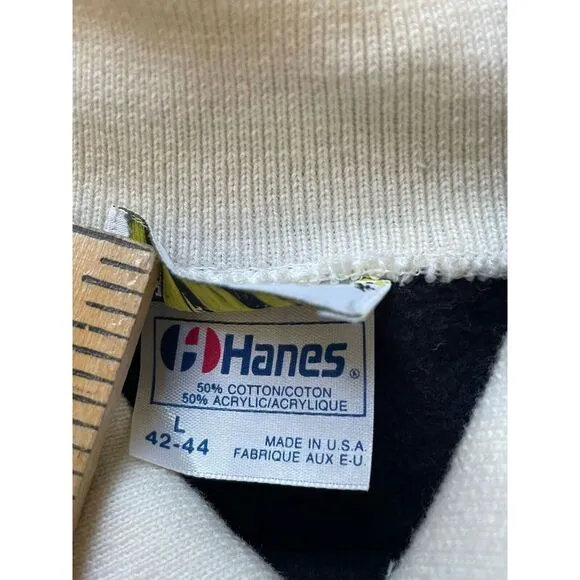 Up In The Air Vintage Hanes‎ Winter Collared Sweatshirt W Scottie Size L 42-44 - Image 4