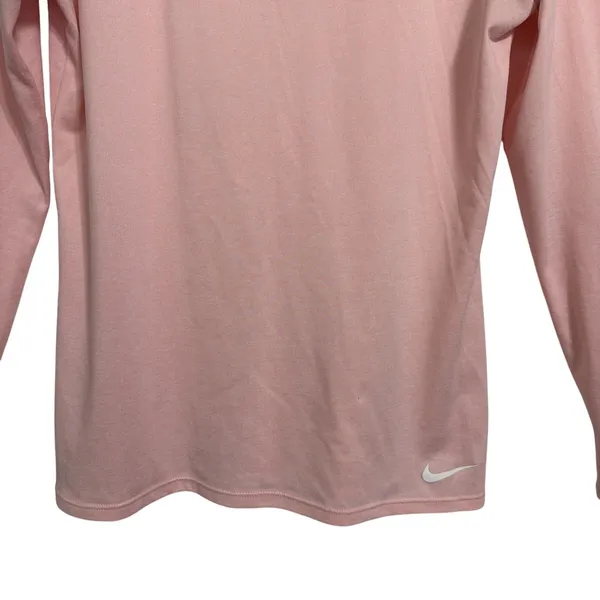 Nike Dri-FIT Womens Medium Pink Long Sleeve Pullover Hoodie Activewear Shirt‎ - Image 5