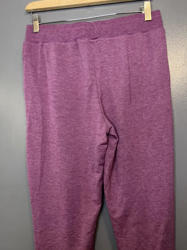 Daisy Fuentes Pants Womens Medium Purple Heather Jogger Lounge Drawstring Ruched - Image 5