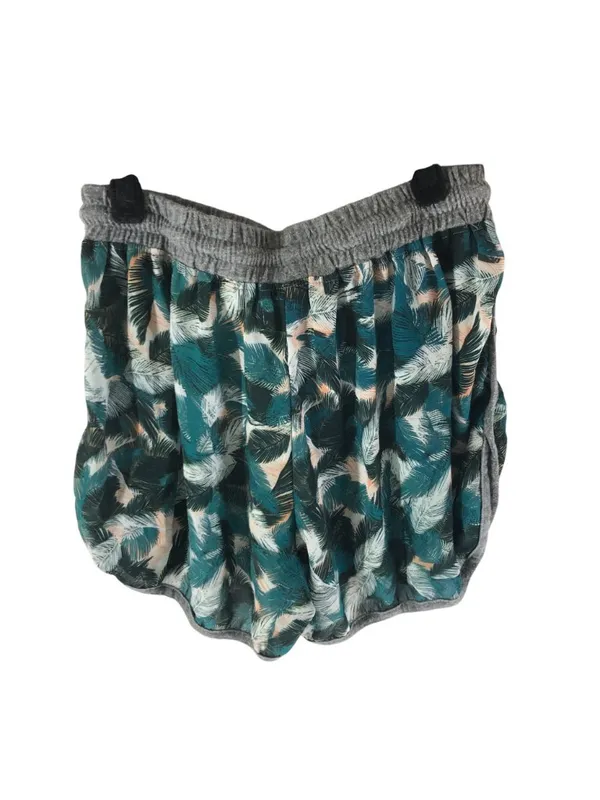 Nation Ltd Womens Tropical Print Drawstring Shorts S Green Gray - Image 2