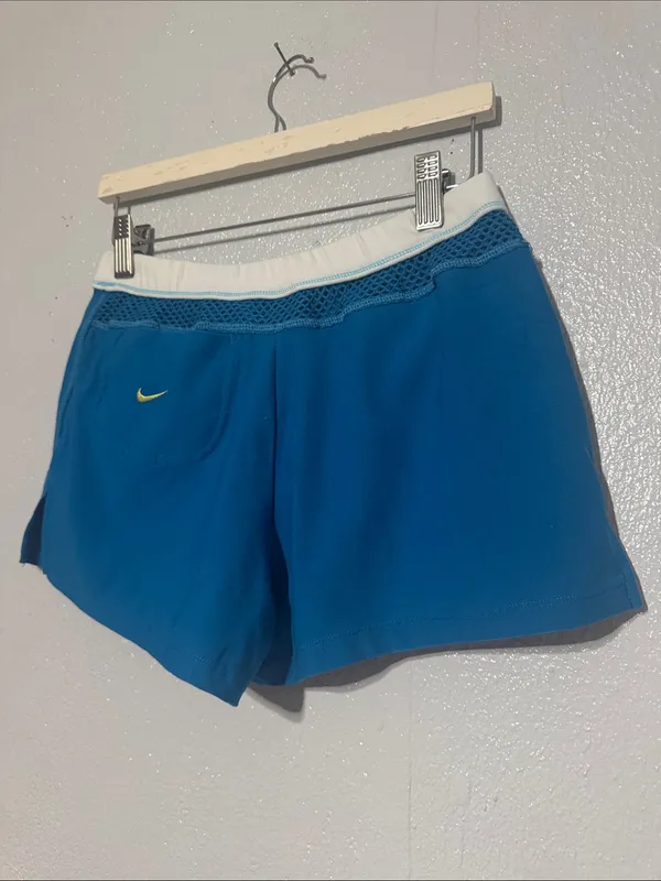 Nike Dri-FIT Blue Low-Rise Running Shorts White Waistband Size XS - Image 2