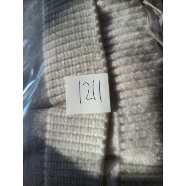 Zara Md Off White Cropped Turtleneck Ribbed Knit Sweater Minimalist Chic Neutral - Image 5
