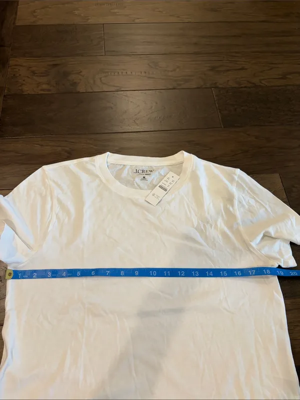 New With Tags JCrew Vintage Jersey White Tee Sz M - Image 3