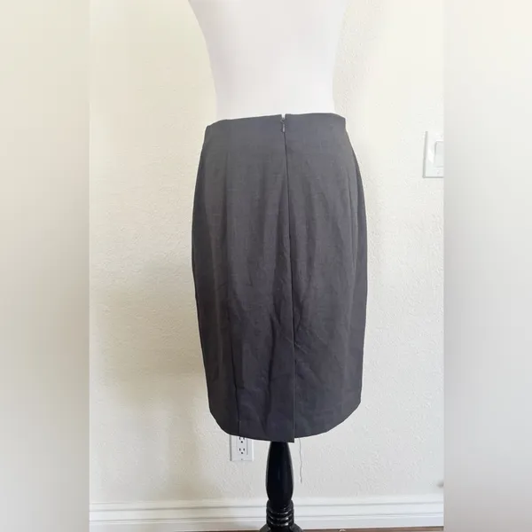 Worthington Pencil Skirt Size 10 Charcoal Gray Professional Lined‎ Back Vent - Image 9