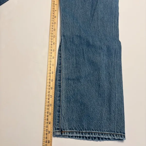 Levi's Ribcage Straight Ankle Jeans Women 27 Blue Distressed High Rise 0318 - Image 6
