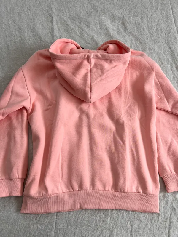 Oversized Full Zip Hoodie Pink Size M - Image 3