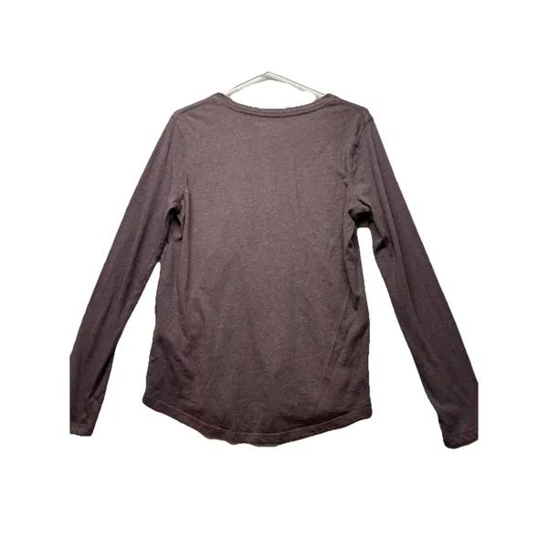 Carhartt Relaxed Fit V-Neck Long Sleeve T-Shirt Purple M 8-10 104407 V27 - Image 4