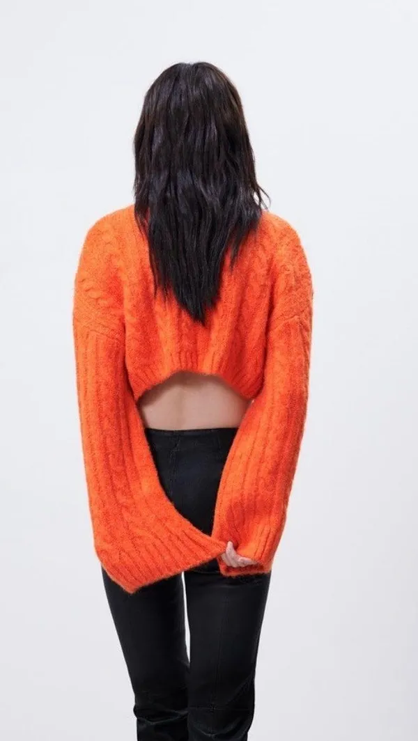 ZARA knitted turtleneck sweter top cardigan - Image 6