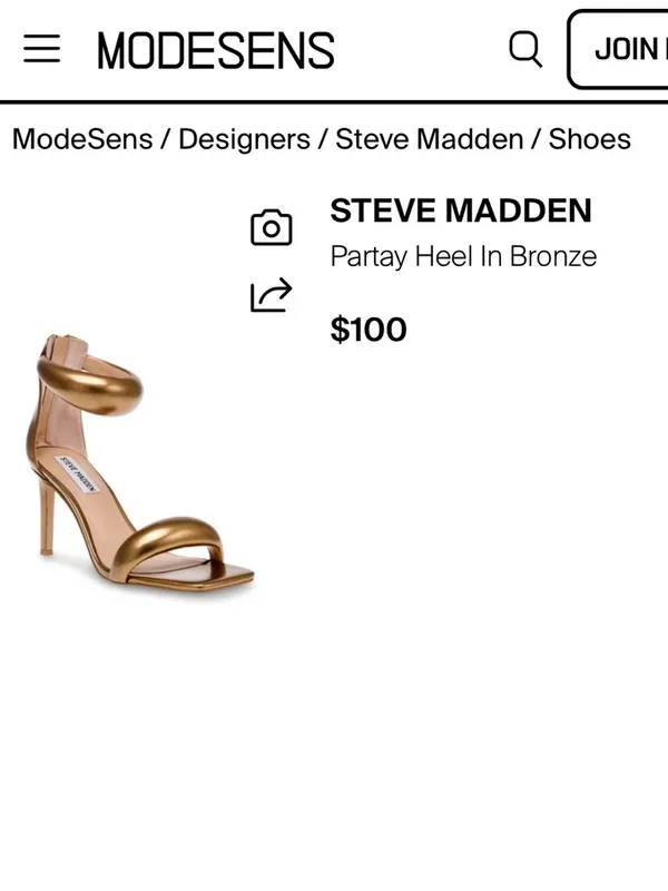 Like New Steve Madden Partay Heels Gold Size 7.5 - Image 10