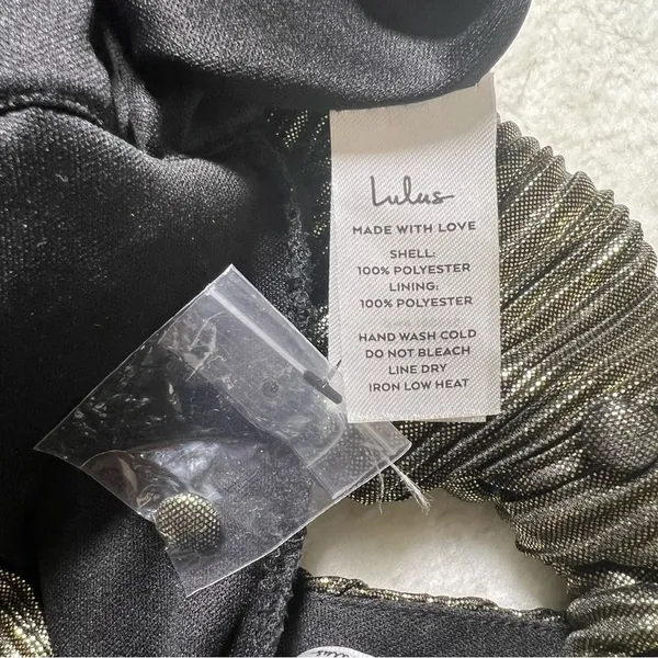 Lulu’s Plisse and Thank You Gold Pleated Long Sleeve Backless Romper - Image 12