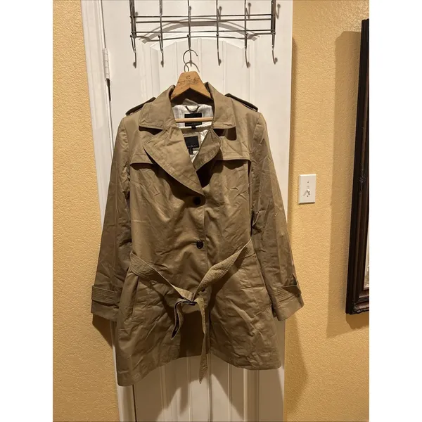 Banana Republic Trench Coat, Sz: XL - Image 3