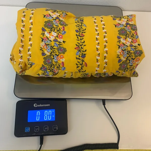 Old Navy Women's M Mustard Yellow‎ Floral Stripe Smocked Tiered Maxi Dress Boho - Image 7