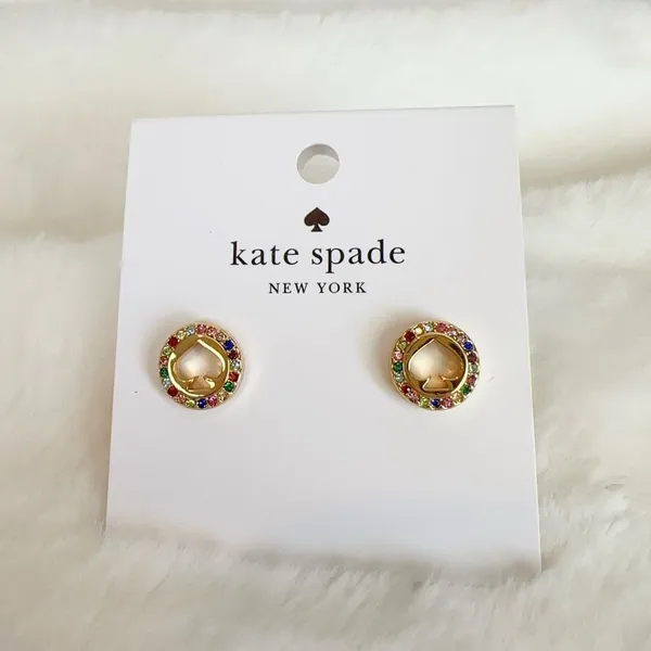 NWT Kate Spade Spot The‎ Spade Pave Halo Spade Studs - Image 2