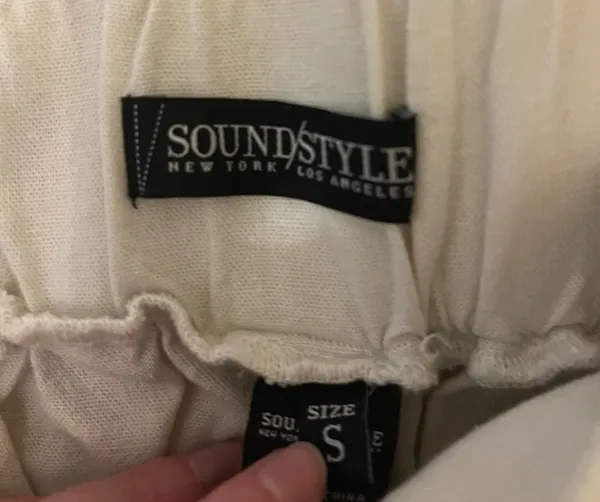 SoundStyle Cream Wide Leg Pants with Pockets - Image 2