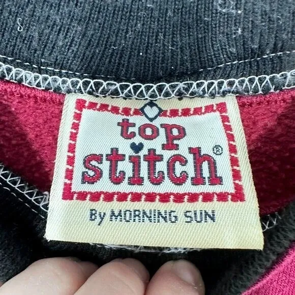 Vintage Cardinal Top Stitch Grannycore Cottagecore Sweatshirt Women's Large - Image 5