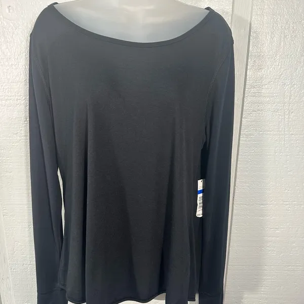 Be Inspired Studio Black Long Sleeve Top Size XL NWT - Image 2