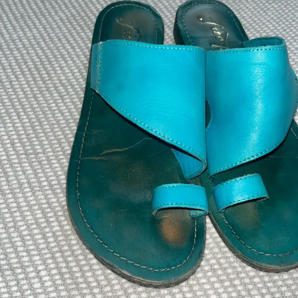 Free People Sant Antoni Sandal Blue/ Azure Sz 36 - Image 5