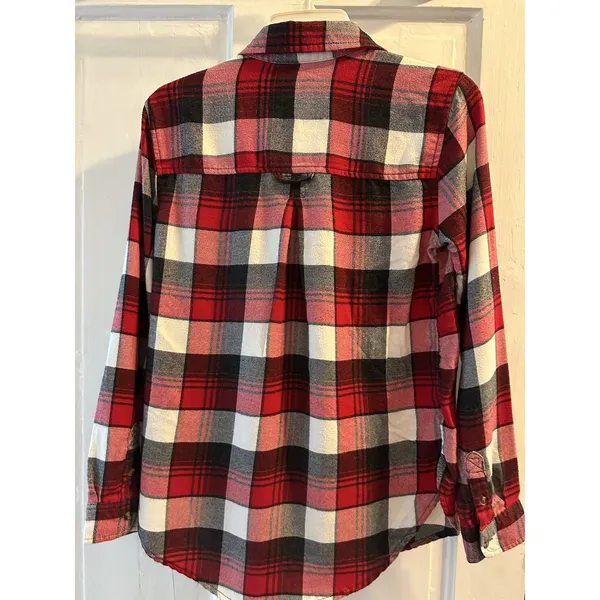 American Eagle Outfitters Ahh-mazingly Soft Flannel Classic Fit XS Red - Image 2
