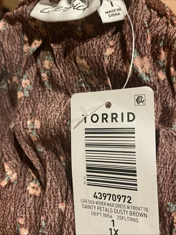 Torrid Lovesick Floral Maxi Slip Dress NWT 1X - Image 5