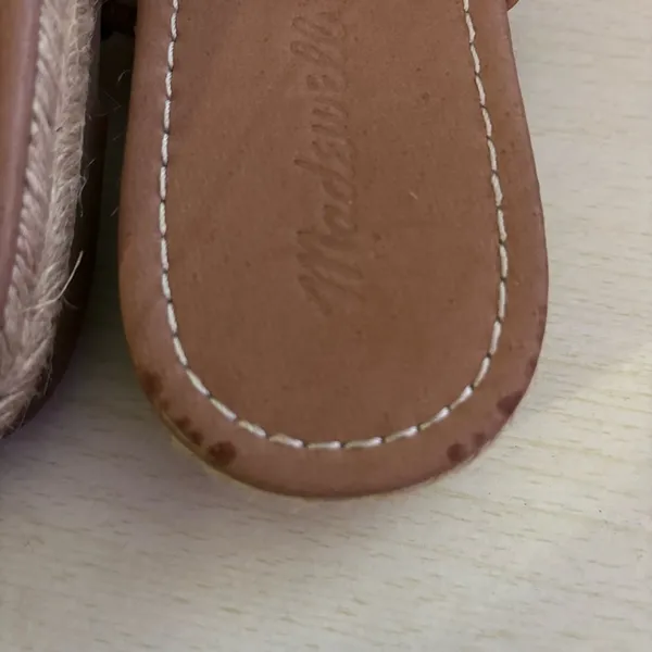 Madewell Women's The Kathryn Espadrille Slide Sandal Leather Size 8 MD777 NWOB - Image 11