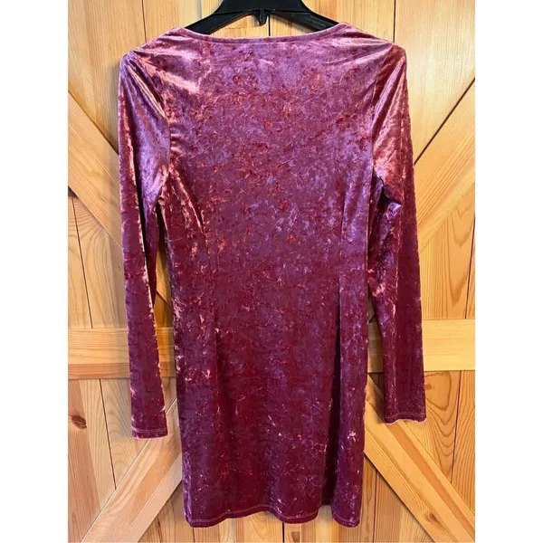 AND NOW THIS Size Medium Corset-Style Crushed-Velvet Dress nwt (3369) - Image 6