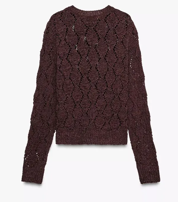 Zara - POINTELLE KNIT CARDIGAN - Image 4