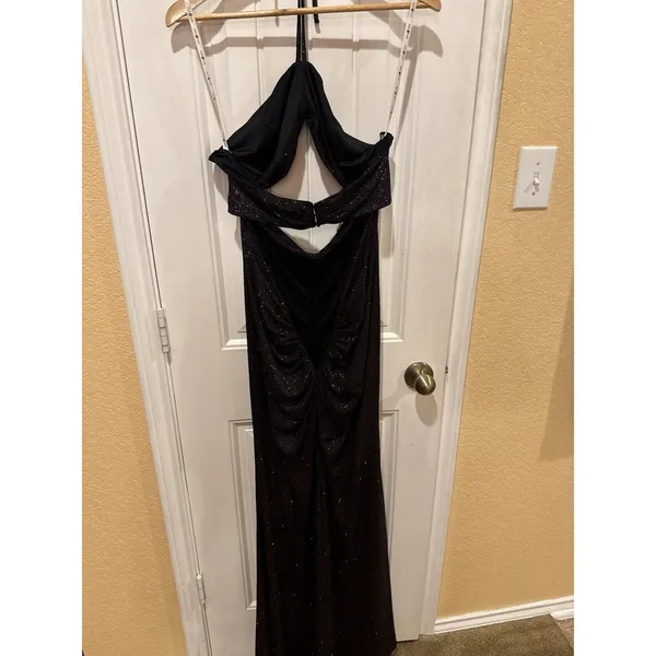 Jules and Cleo Black Shimmery Prom/Evening Gown Size 12 - Image 9