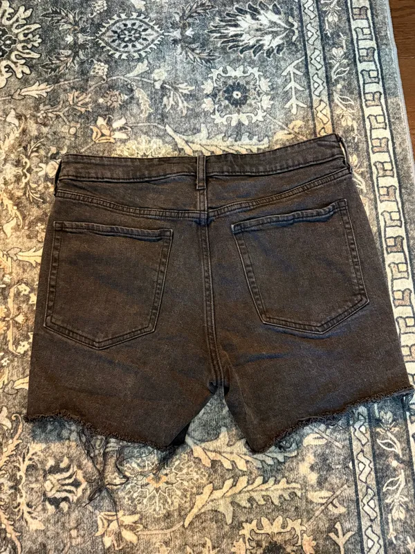 Old Navy Jean Shorts High-Rise OG Straight Black - Image 2