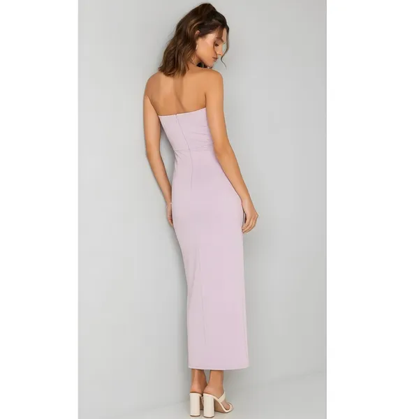 NBD Dream High Slit Strapless Gown, Lilac, Medium - Image 4