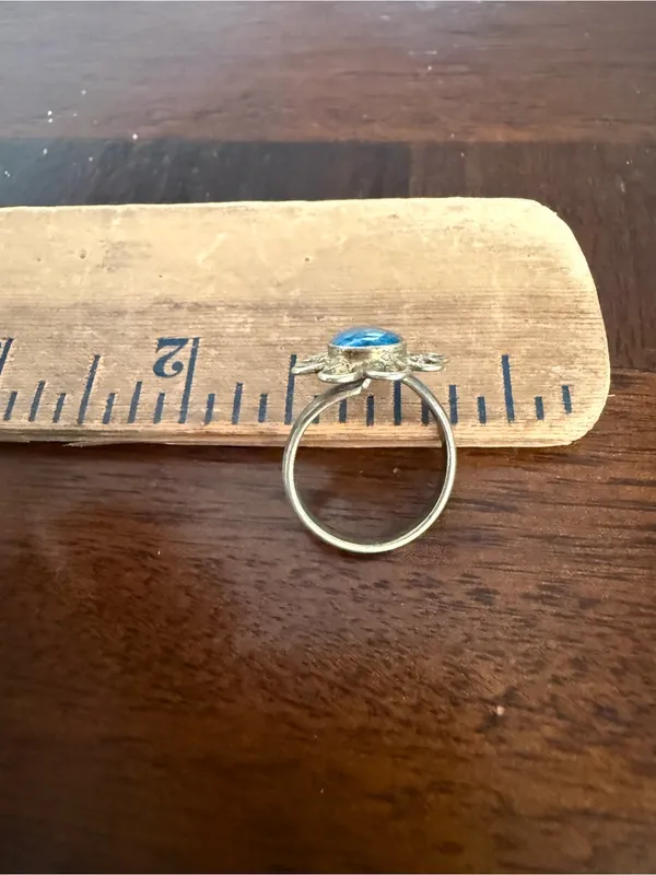 Vintage Silver Tone Ring Size 6 - Image 2