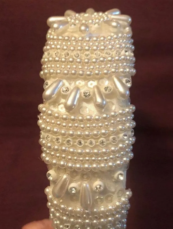 BRIDAL Beaded Wedding or Prom Hair Head Band - Image 2