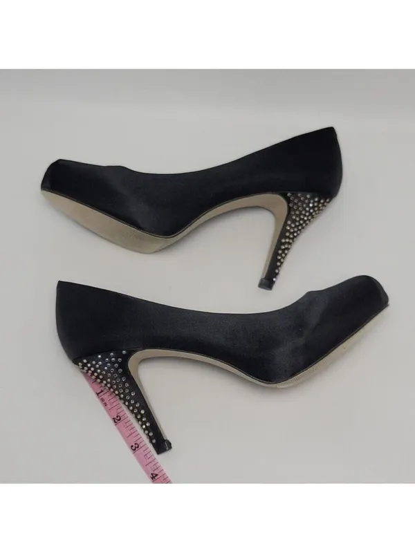 Madden Girl Getta Rhinestone Embellished Heel Pump Shoe Size 7 Black - Image 8