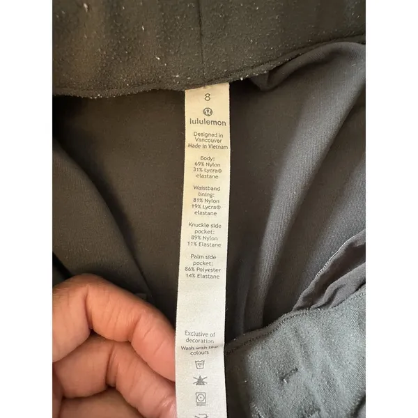Lululemon Stretch High-Rise Straight Legs Women's Gray Athletic Pants‎ - Size 8 - Image 4