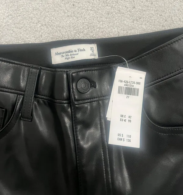 Abercrombie Leather 90s Relaxed High Rise Pant - Image 3