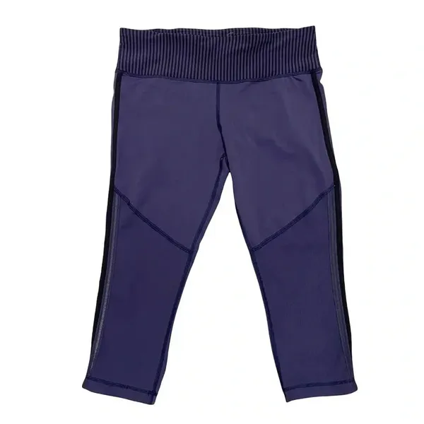 Lululemon Race With Grace Crop leggings in Cadet Blue/Purple Activewear Size 8 - Image 3