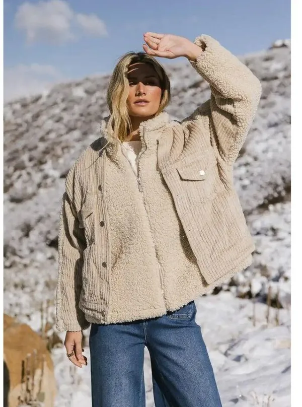 BLANKNYC Double Glazed Jacket in Beige Size Small - Image 10