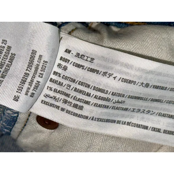 Abercrombie & Fitch 90s Straight Ultra High Rise Blue Denim Jeans Size 25 0 S - Image 4